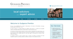 Desktop Screenshot of gudgeons-prentice.co.uk
